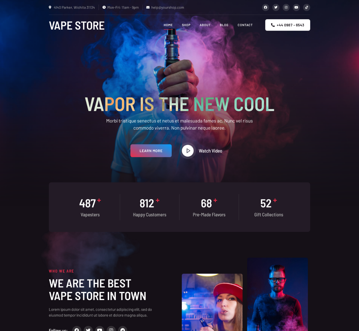 Vape Store Website Design