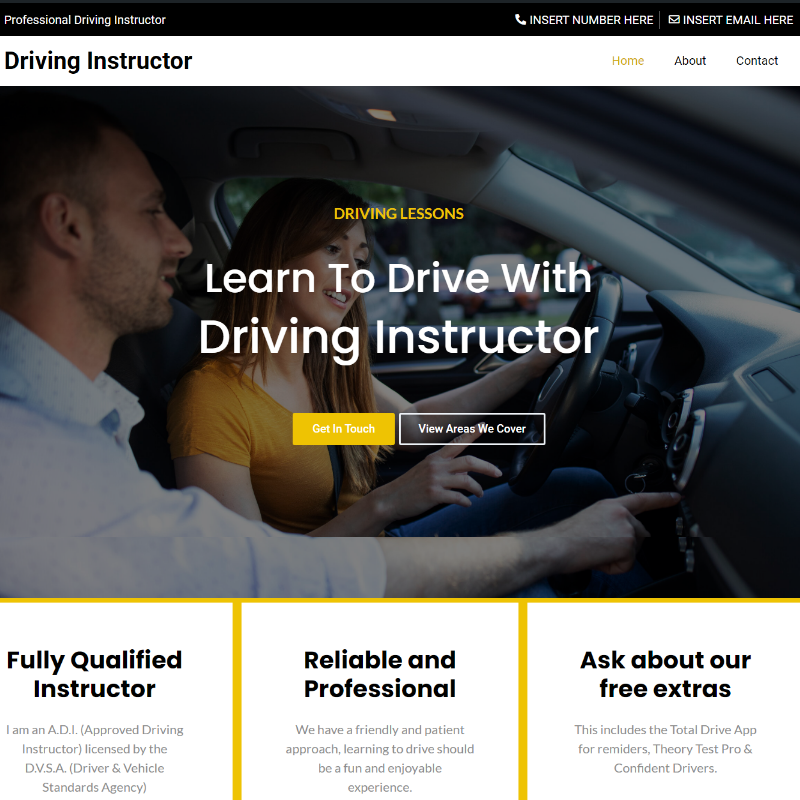 Driving School Website Design