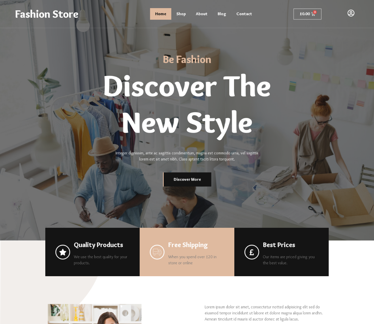 Clothing and Fashion Website Design