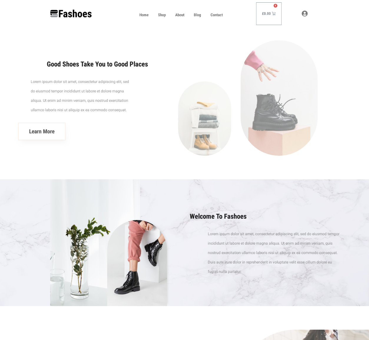 Shoe Shop Website Design
